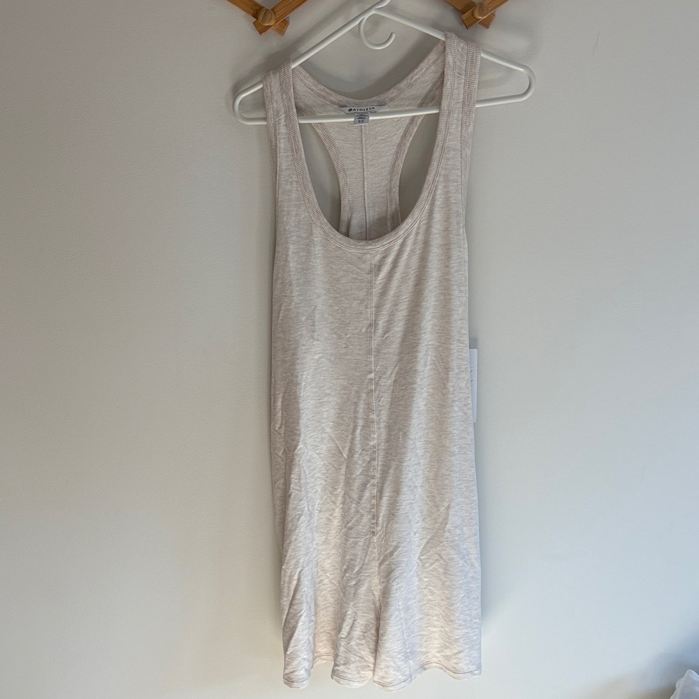 Athleta Hit Pause Romper NWT size large oat color